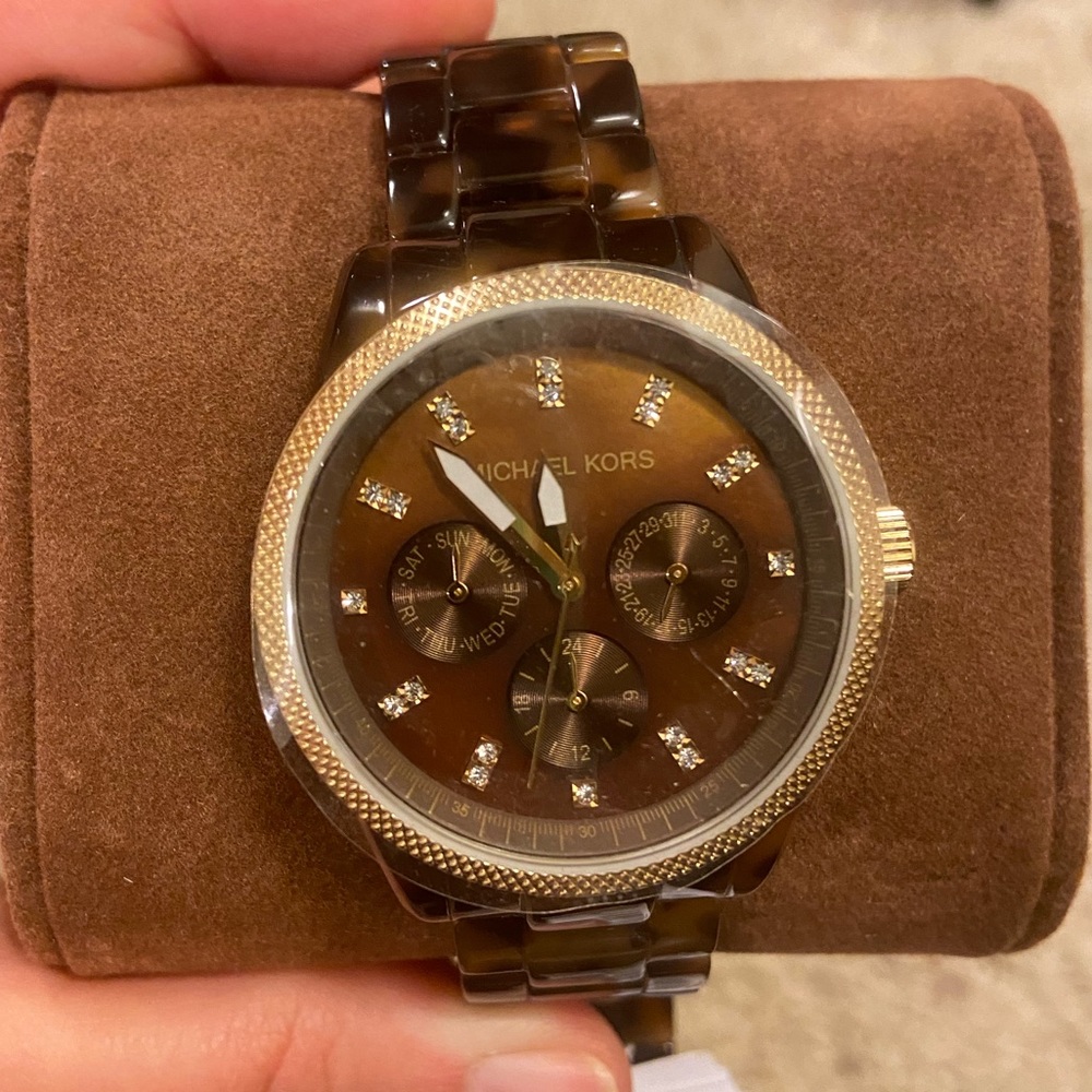 NWT Michael Kors Leopard Watch